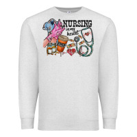 Oatmeal Heather nursing in my heart Premium Sweatshirt - RacoonDesign