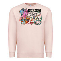 Pale Pink nursing in my heart Premium Sweatshirt - RacoonDesign