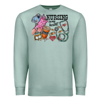 Seafoam nursing in my heart Premium Sweatshirt - RacoonDesign