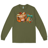 Army Green hay fall Long Sleeve Tee - CowGirlArtShop