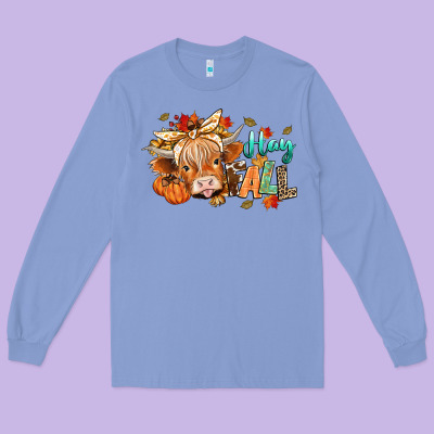 Hay Fall Long Sleeve Tee Designed By Cowgirlartshop