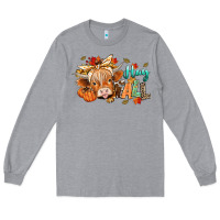 Heather Grey hay fall Long Sleeve Tee - CowGirlArtShop