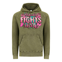 Vintage Olive Nobody fights alone Cancer Awareness Vintage Hoodie - HowdyJamesFarm