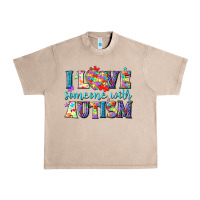 French Oak I love someone with Autism Urban Heavy Tee - NancyCooperArtShop