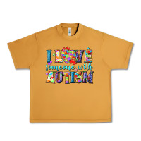 Peanut Butter I love someone with Autism Urban Heavy Tee - NancyCooperArtShop