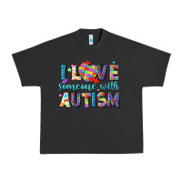 Pigment Black I love someone with Autism Urban Heavy Tee - NancyCooperArtShop