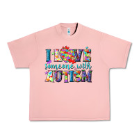 Salmon I love someone with Autism Urban Heavy Tee - NancyCooperArtShop