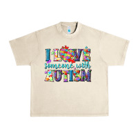 Sandshell I love someone with Autism Urban Heavy Tee - NancyCooperArtShop