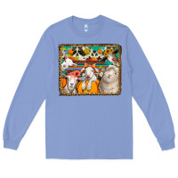 Colony Blue autumn sheeps Long Sleeve Tee - Jasminsmagicworld