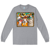 Heather Grey autumn sheeps Long Sleeve Tee - Jasminsmagicworld