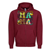 Burgundy School bus driver mama Mother's day Zipper Hoodie - LillyAllenDesigns