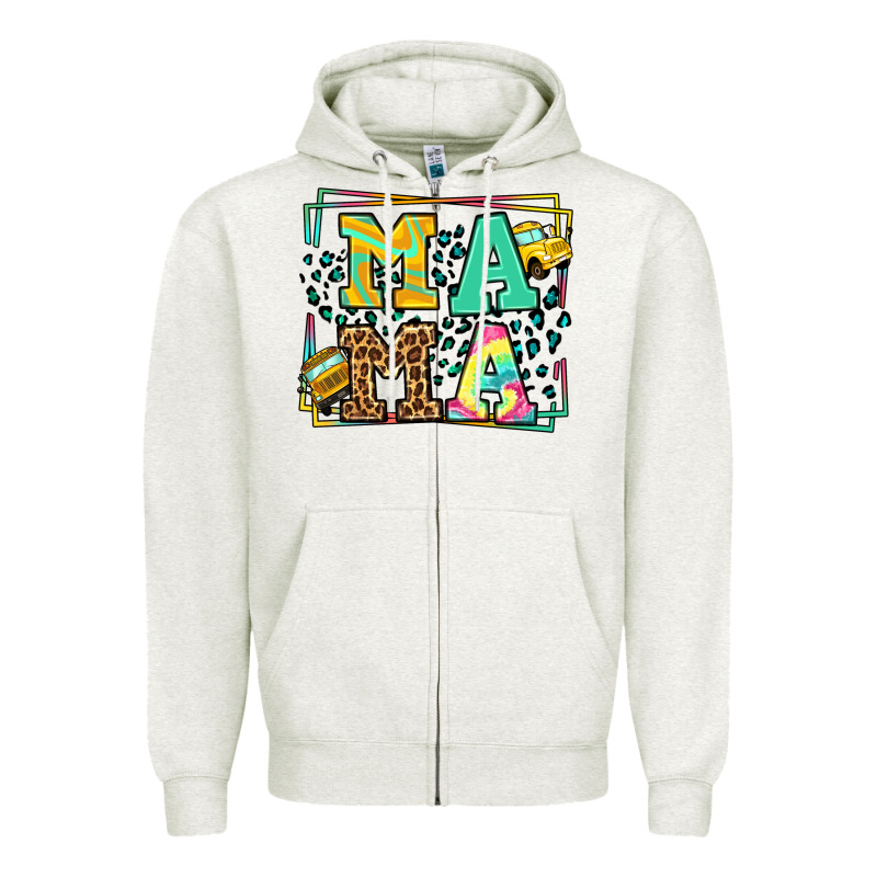 School Bus Driver Mama Mother's Day Zipper Hoodie by LillyAllenDesigns | Teevron