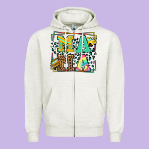 School Bus Driver Mama Mother's Day Zipper Hoodie Designed By Lillyallendesigns