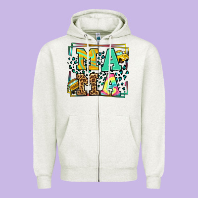 School Bus Driver Mama Mother's Day Zipper Hoodie Designed By Lillyallendesigns