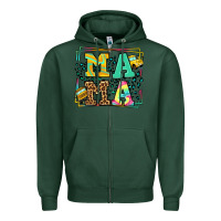 Sports Green School bus driver mama Mother's day Zipper Hoodie - LillyAllenDesigns