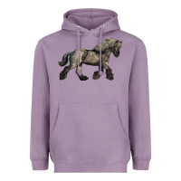Lavender Belgian Horse Heavyweight Hoodie - LillyAllenDesigns
