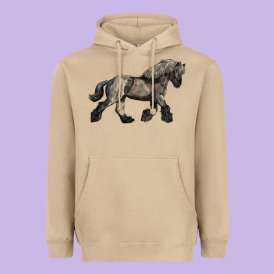 Belgian Horse Heavyweight Hoodie Designed By Lillyallendesigns