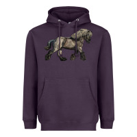 Plum Belgian Horse Heavyweight Hoodie - LillyAllenDesigns