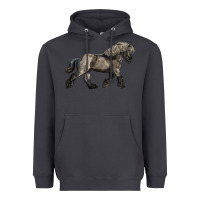 Smoke Belgian Horse Heavyweight Hoodie - LillyAllenDesigns