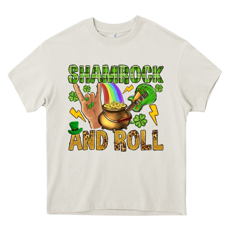 Shamrock And Roll Heavy Core Tee by BundleAndBundleShop | Teevron