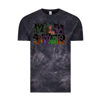 Cloud Black Momster with witch Vintage Tee - NancyCooperArtShop
