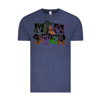 Vintage Denim Momster with witch Vintage Tee - NancyCooperArtShop