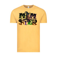 Vintage Mustard Momster with witch Vintage Tee - NancyCooperArtShop