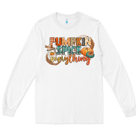 White pumpkin spice everything Long Sleeve Tee - CowGirlArtShop