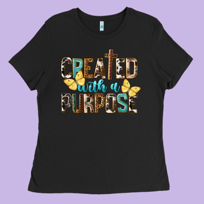 Created With A Purpose Ladies Tee Designed By Lillyallendesigns