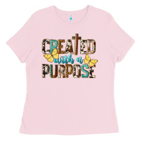 Bubblegum Pink Created With A Purpose Ladies Tee - LillyAllenDesigns