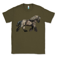 Army Green Belgian Horse Classic Tee - LillyAllenDesigns