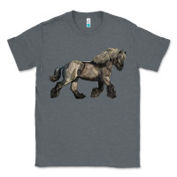 Charcoal Heather Belgian Horse Classic Tee - LillyAllenDesigns