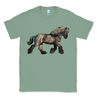 Sage Belgian Horse Classic Tee - LillyAllenDesigns