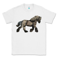 White Belgian Horse Classic Tee - LillyAllenDesigns