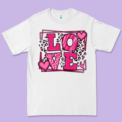 Love Leopard Frame Premium Tee Designed By Lillyallendesigns