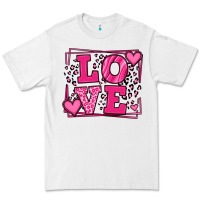 White Love leopard frame Premium Tee - LillyAllenDesigns