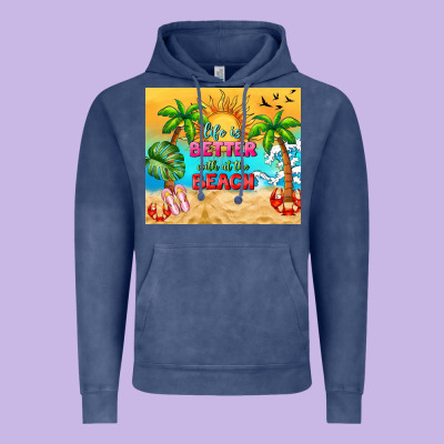 Life Is Better With At The Beach Vintage Hoodie Designed By Tumblerdesignbyshophia