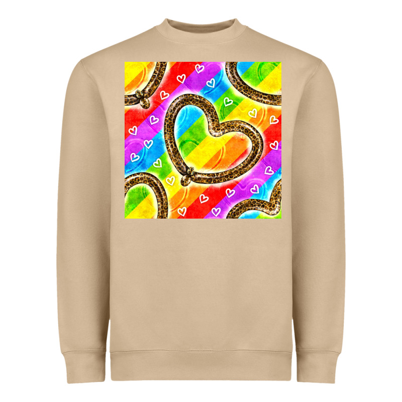 Pride Lgbtq Leopard Heart Balloons Pattern Heavyweight Sweatshirt by BundleAndBundleShop | Teevron