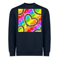 Navy Pride lgbtq leopard heart balloons pattern Heavyweight Sweatshirt - BundleAndBundleShop