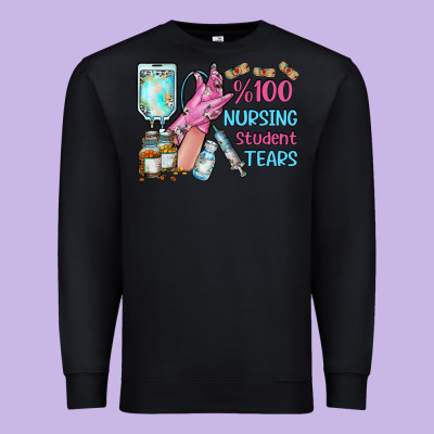 Nursing Student Tears Premium Sweatshirt Designed By Racoondesign