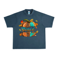 Midnight Navy Blessed pumpkin Urban Heavy Tee - NancyCooperArtShop