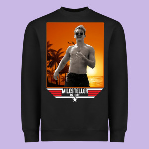 Rooster Topgun Retro Heavyweight Sweatshirt Designed By Lanvoart
