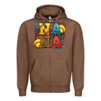 Chestnut Softball nana leopard frame Zipper Hoodie - LillyAllenDesigns