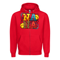 Red Softball nana leopard frame Zipper Hoodie - LillyAllenDesigns