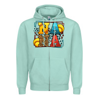 Seafoam Softball nana leopard frame Zipper Hoodie - LillyAllenDesigns