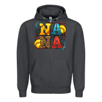 Smoke Softball nana leopard frame Zipper Hoodie - LillyAllenDesigns