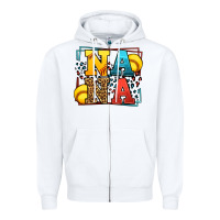 White Softball nana leopard frame Zipper Hoodie - LillyAllenDesigns