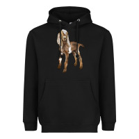 Black Baby Nubian Goat Heavyweight Hoodie - LillyAllenDesigns