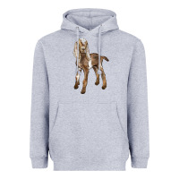 Heather Grey Baby Nubian Goat Heavyweight Hoodie - LillyAllenDesigns