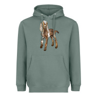Sage Baby Nubian Goat Heavyweight Hoodie - LillyAllenDesigns